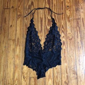 Black Lace Teddy NWOT